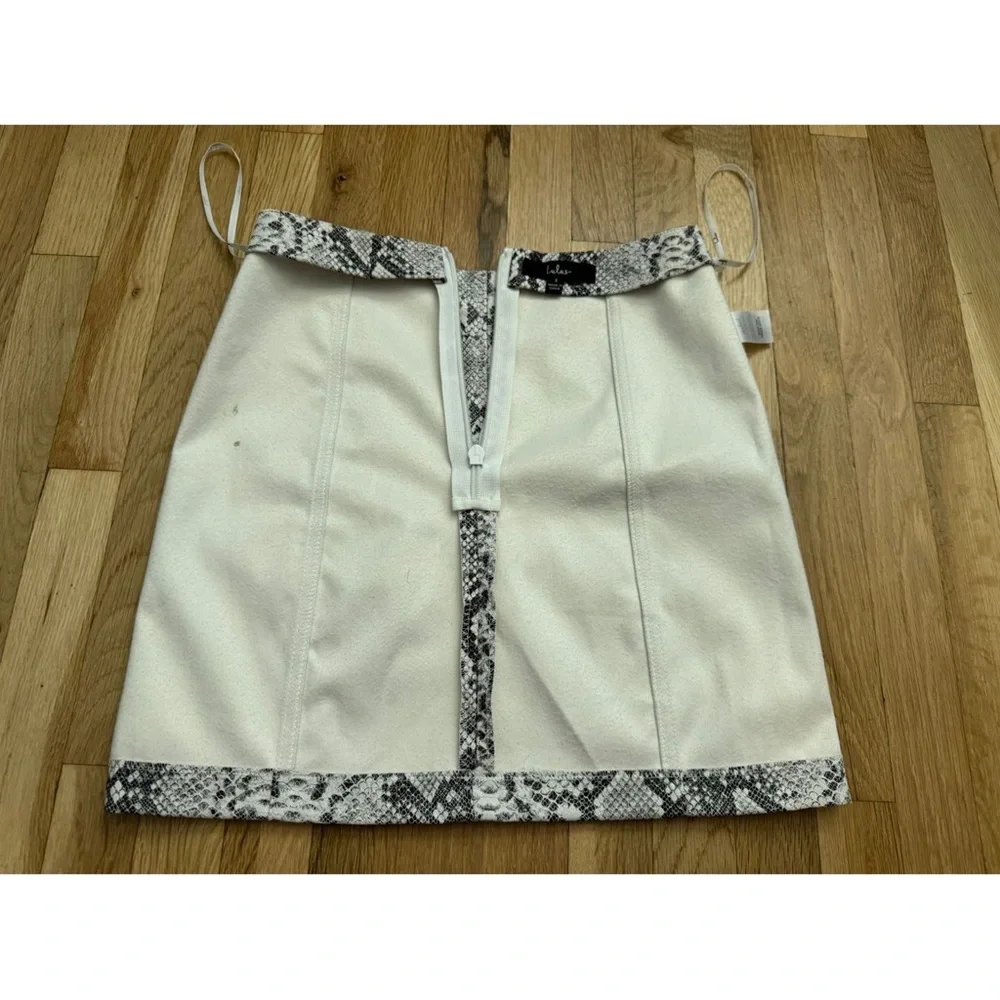 Lulus Venture Out Beige Snake Print Vegan Leather Mini Skirt - Picture 8 of 14